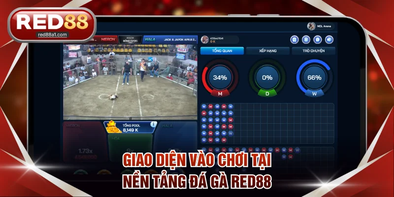 Giao diện vào chơi tại nền tảng đá gà RED88