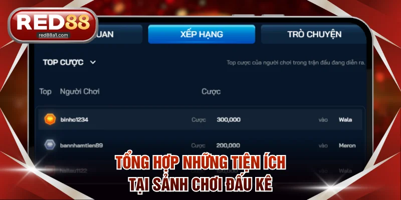 Tổng hợp những tiện ích tại sảnh chơi đấu kê