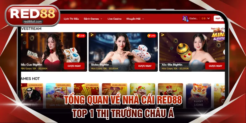 Tổng quan về nhà cái RED88 top 1 thị trường châu Á