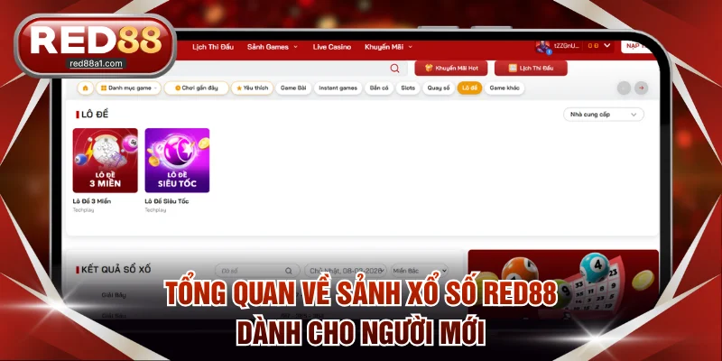 Tổng quan về sảnh xổ số RED88 dành cho người mới